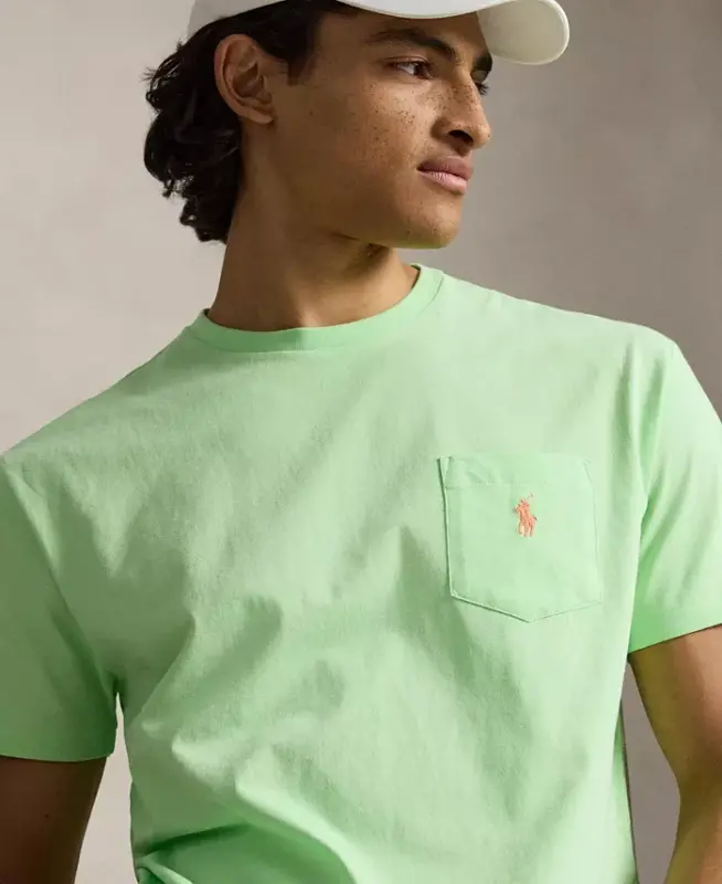 Men's Classic-Fit Crewneck Pocket T-Shirt - Cruise Lime - 3