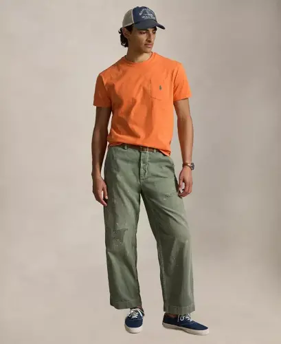 Men's Classic-Fit Crewneck Pocket T-Shirt - Kona Orange - POLO RALPH LAUREN (1)