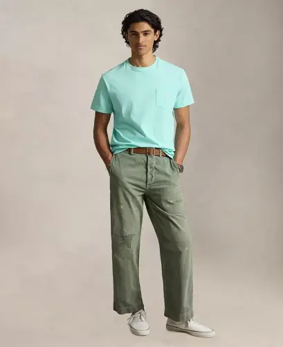 Men's Classic-Fit Crewneck Pocket T-Shirt - New Aqua - POLO RALPH LAUREN (1)