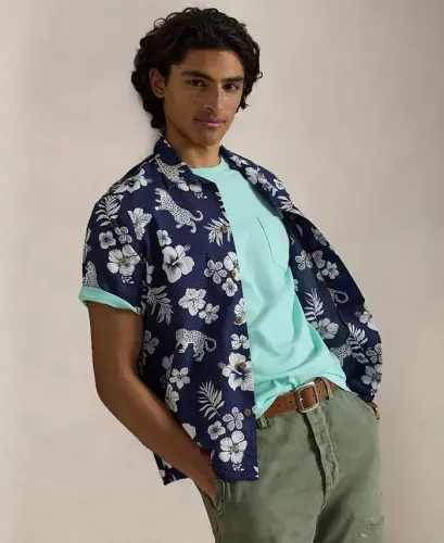 Men's Classic-Fit Crewneck Pocket T-Shirt - New Aqua - 6