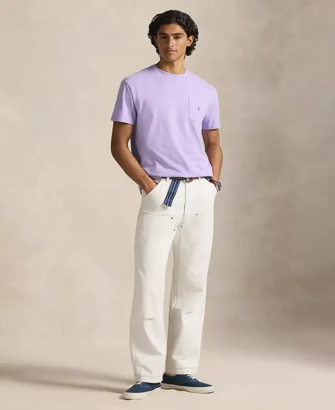 Men's Classic-Fit Crewneck Pocket T-Shirt - Sky Lavender - 2