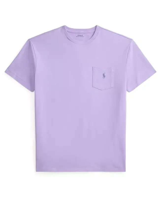 Men's Classic-Fit Crewneck Pocket T-Shirt - Sky Lavender - 5