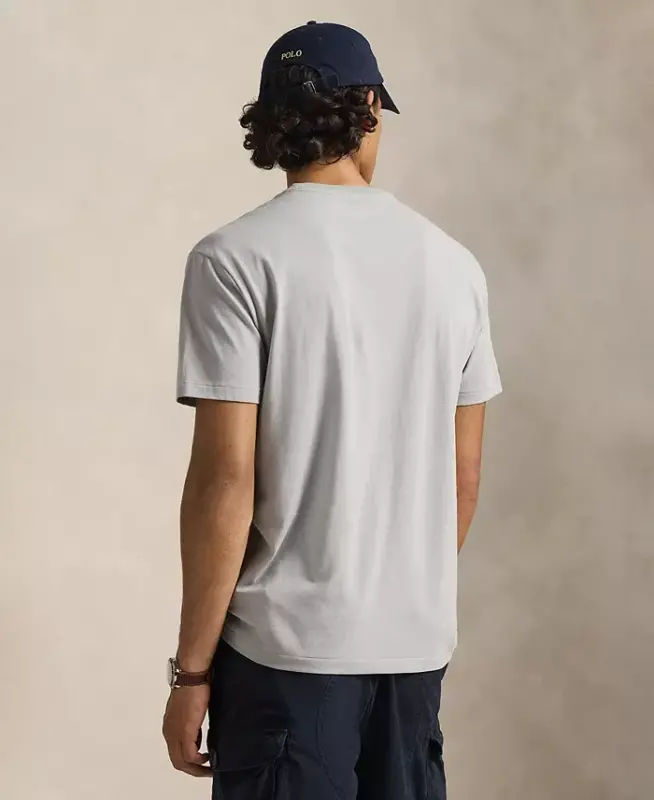 Men's Classic-Fit Crewneck Pocket T-Shirt - Soft Gray - 4