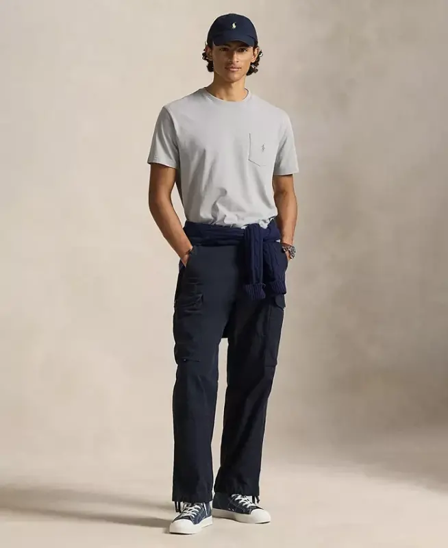 Men's Classic-Fit Crewneck Pocket T-Shirt - Soft Gray - 2