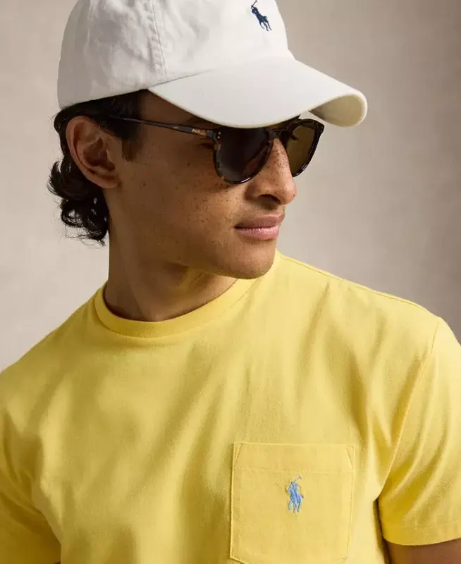 Men's Classic-Fit Crewneck Pocket T-Shirt - Sunfish Yellow - 3