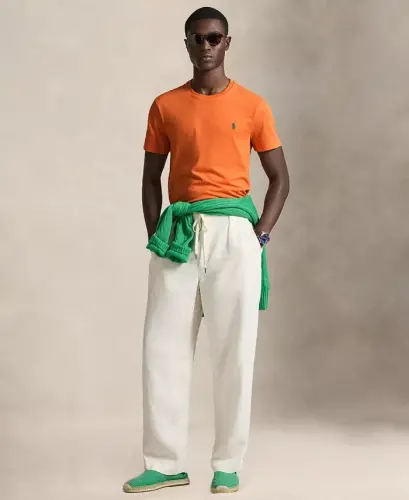 Men's Classic-Fit Crewneck T-Shirt - Kona Orange - POLO RALPH LAUREN (1)