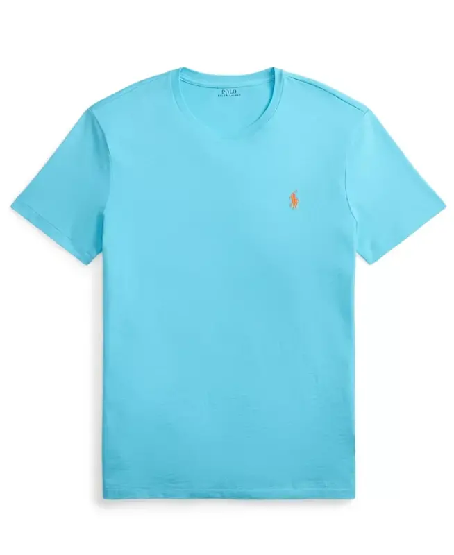 Men's Classic-Fit Crewneck T-Shirt - Perfect Turquoise - 5