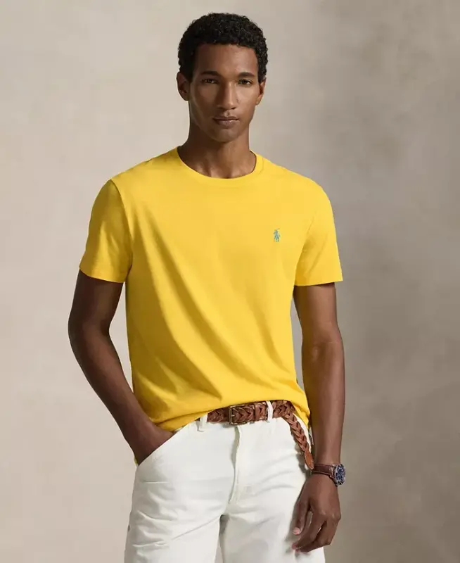 Men's Classic-Fit Crewneck T-Shirt - Sunfish Yellow - POLO RALPH LAUREN