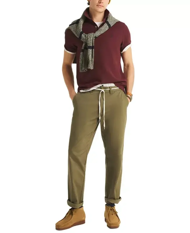 Men's Classic-Fit Deck Polo Shirt - Seaport Burgundy - 2
