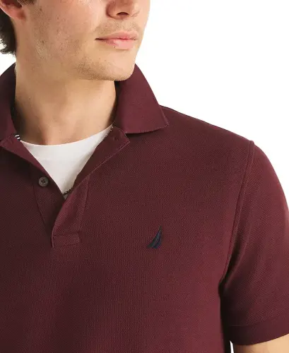 Men's Classic-Fit Deck Polo Shirt - Seaport Burgundy - 3