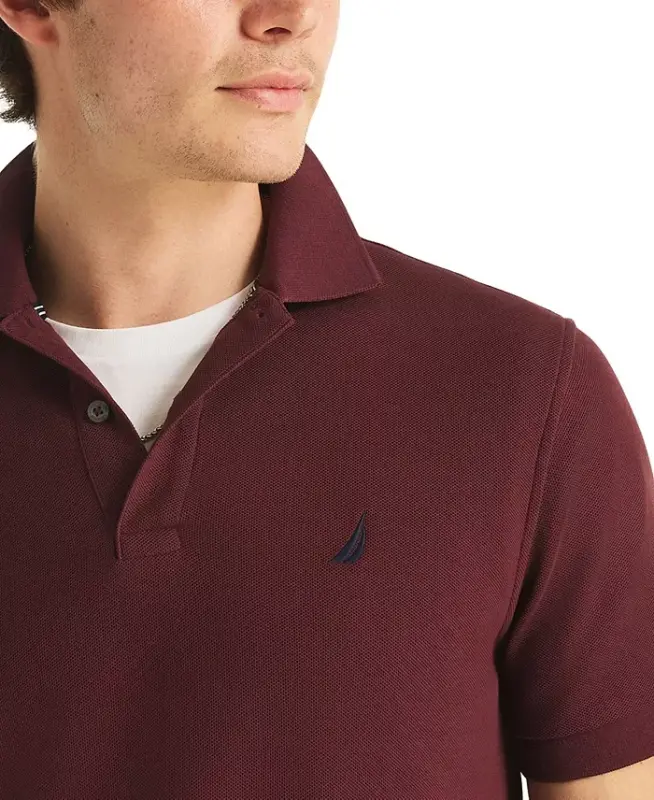 Men's Classic-Fit Deck Polo Shirt - Seaport Burgundy - 3