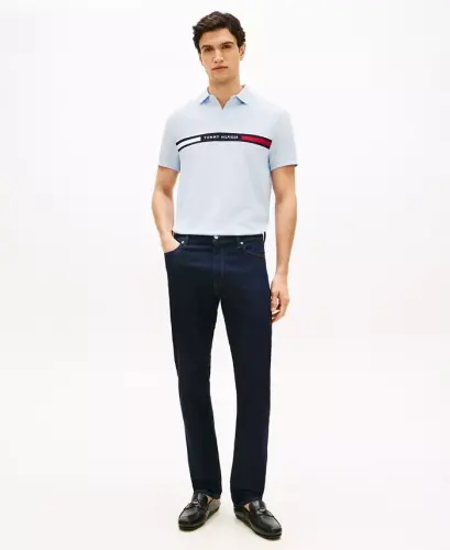 Men's Classic-Fit Embroidered Chest Insert Polo Shirt - Breezy Blue - TOMMY HILFIGER (1)