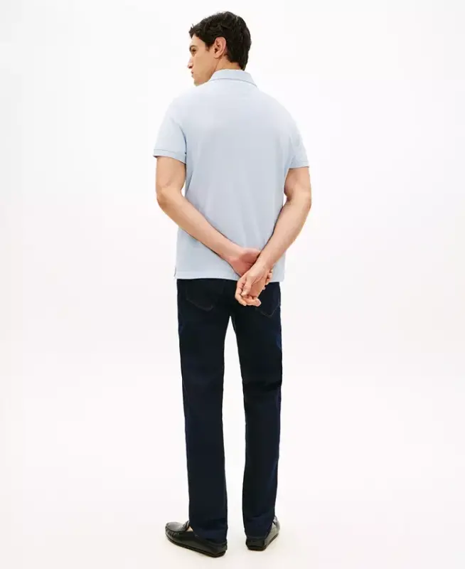 Men's Classic-Fit Embroidered Chest Insert Polo Shirt - Breezy Blue - 4