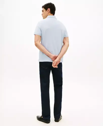 Men's Classic-Fit Embroidered Chest Insert Polo Shirt - Breezy Blue - 4