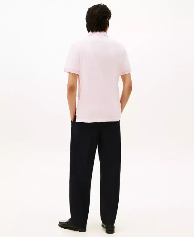 Men's Classic-Fit Embroidered Chest Insert Polo Shirt - Light Pink - 4