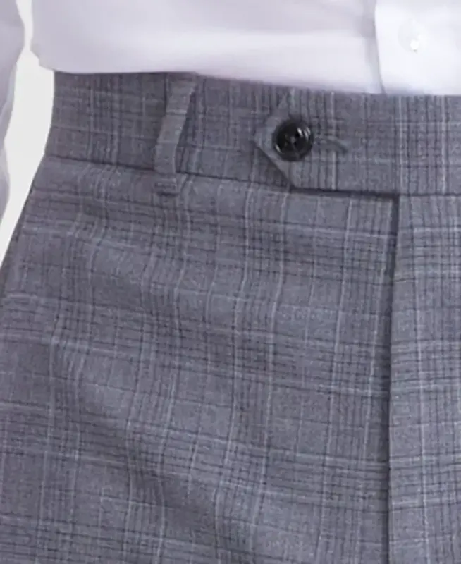 Men's Classic Fit Fall Pattern Pants - Gray Plaid - 4