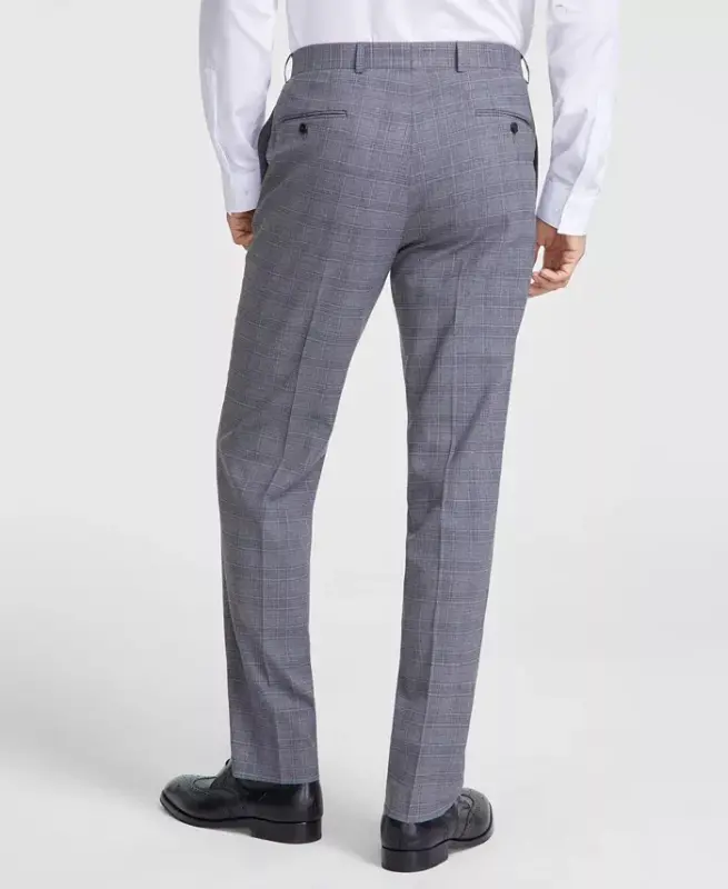 Men's Classic Fit Fall Pattern Pants - Gray Plaid - 6