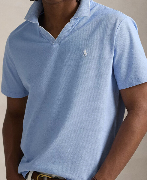 Men's Classic-Fit Featherweight Polo Shirt Sky Blue/White - 3