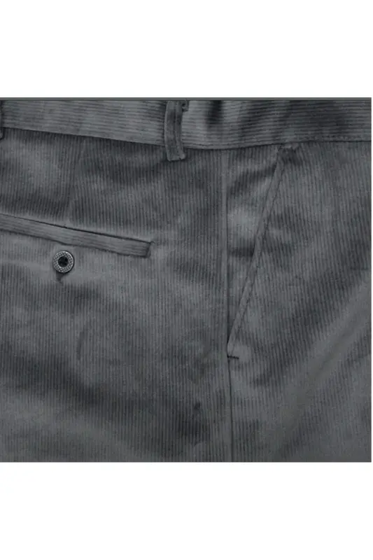 Men's Classic Fit Fume Velvet Trousers - 2