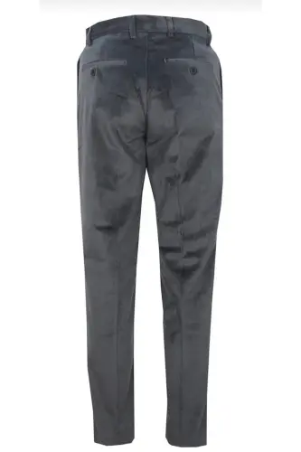 Men's Classic Fit Fume Velvet Trousers - 3