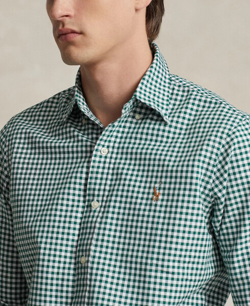 Men's Classic-Fit Gingham Oxford Shirt Pine/White - 3