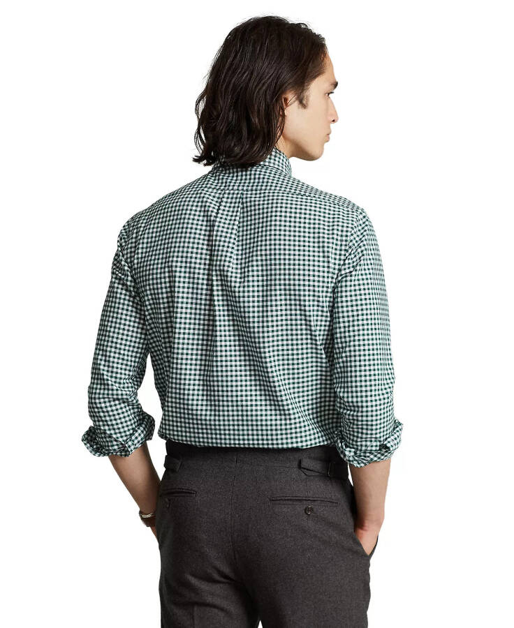 Men's Classic-Fit Gingham Oxford Shirt Pine/White - 7