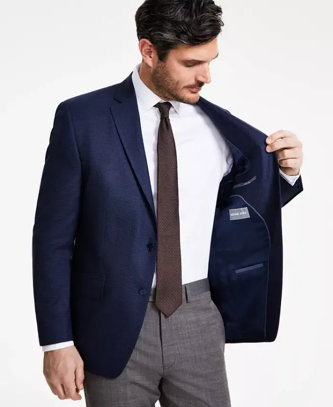 Men's Classic-Fit Houndstooth Sport Coat - 4