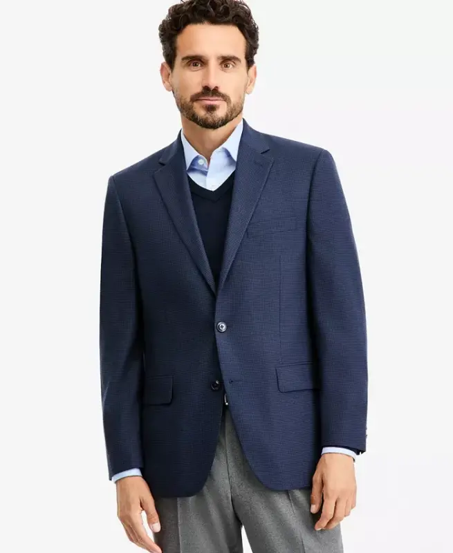 Men's Classic-Fit Houndstooth Sport Coat - 1