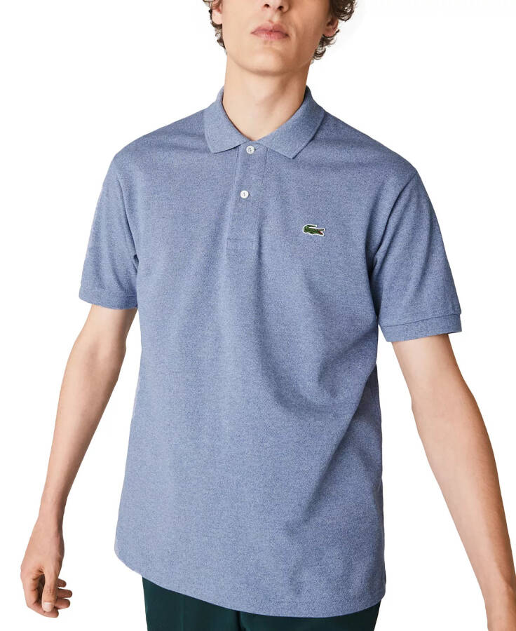 Men's Classic Fit L.12.12 Short Sleeve Polo Light Indigo Blue - 3