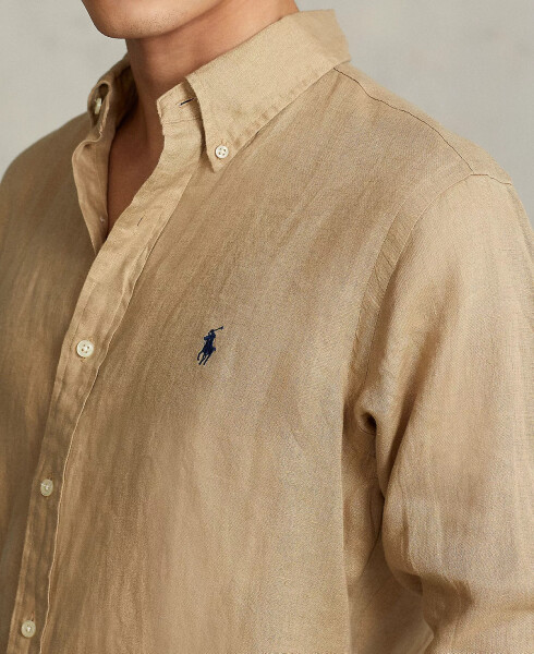 Men's Classic Fit Linen Shirt	Coastal Beige - 3