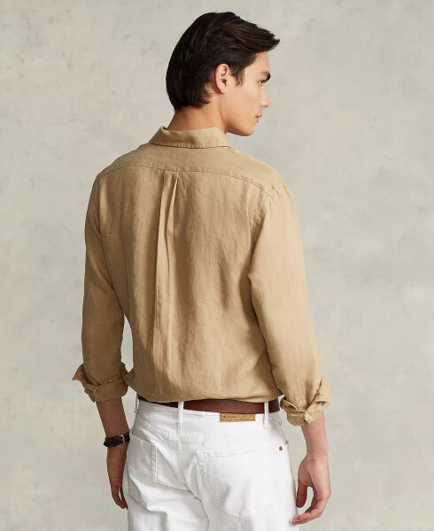 Men's Classic Fit Linen Shirt	Coastal Beige - 4