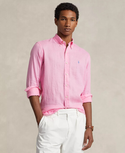 Men's Classic Fit Linen Shirt - Harbor Pink - 1