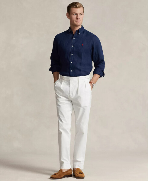 Men's Classic Fit Linen Shirt Newport Navy - 6