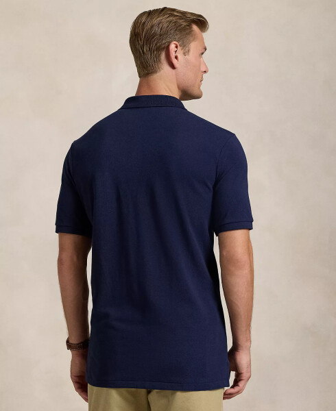 Men's Classic-Fit Logo Patch Mesh Polo Shirt Navy - 2