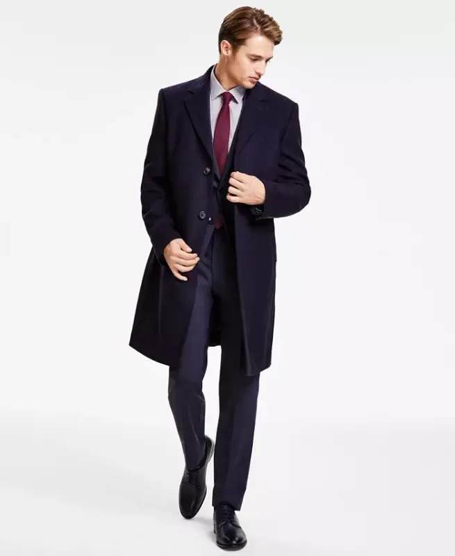 Men's Classic Fit Luxury Wool CasModazoneere Blend Overcoats - MICHAEL KORS