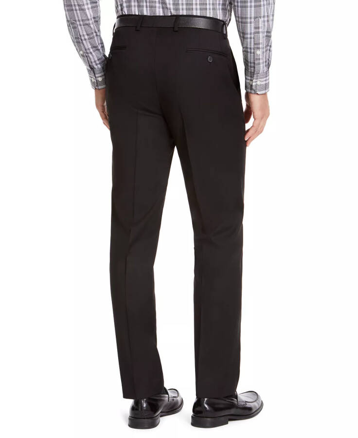 Men's Classic-Fit Medium Suit Pants Black Solid - 2