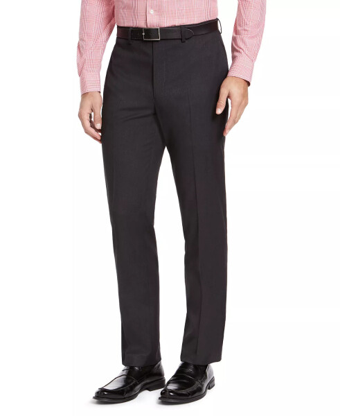 Men's Classic-Fit Medium Suit Pants Charcoal Sharkskin - 1