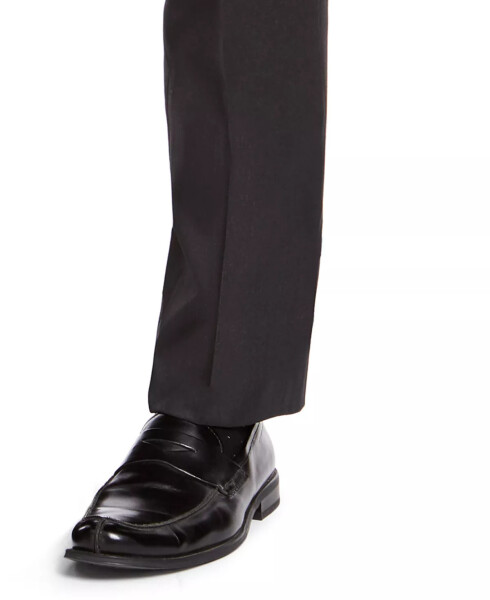 Men's Classic-Fit Medium Suit Pants Charcoal Sharkskin - 5