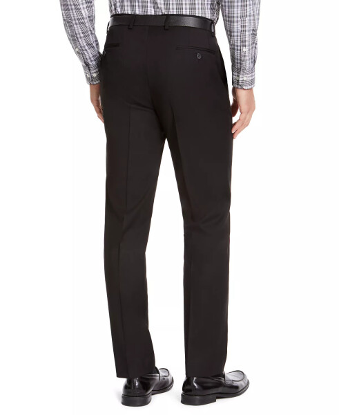 Men's Classic-Fit Medium Suit Pants Charcoal Sharkskin - 9