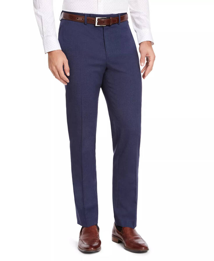 Men's Classic-Fit Medium Suit Pants Medium Blue Solid - 1