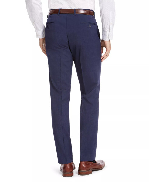 Men's Classic-Fit Medium Suit Pants Medium Blue Solid - 2