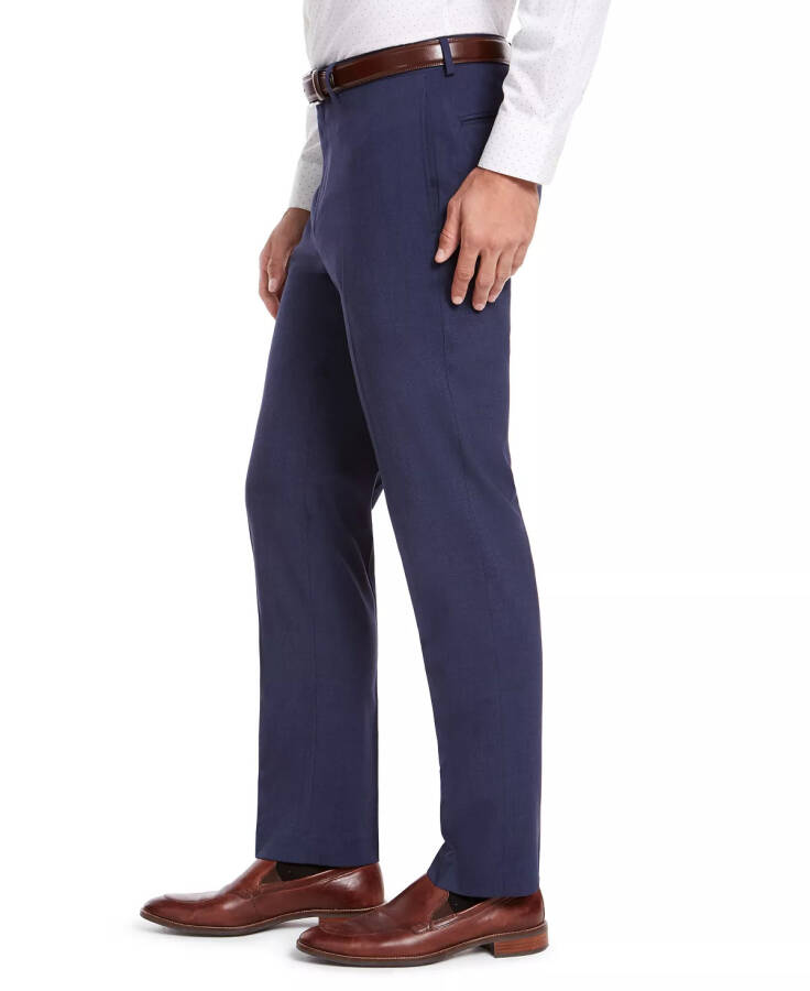 Men's Classic-Fit Medium Suit Pants Medium Blue Solid - 3