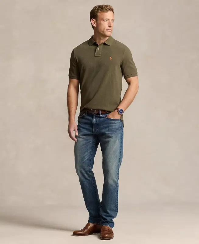 Men's Classic-Fit Mesh Polo-Canopy Olive - 3