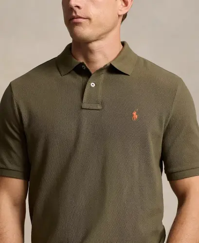 Men's Classic-Fit Mesh Polo-Canopy Olive - 4