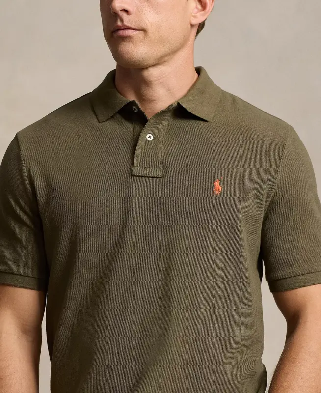 Men's Classic-Fit Mesh Polo-Canopy Olive - 4