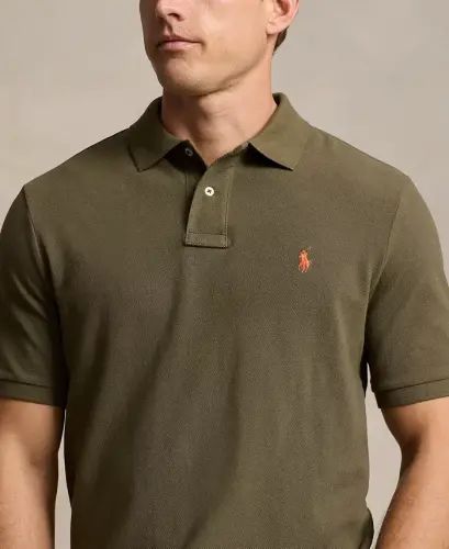 Men's Classic-Fit Mesh Polo-Canopy Olive - 3