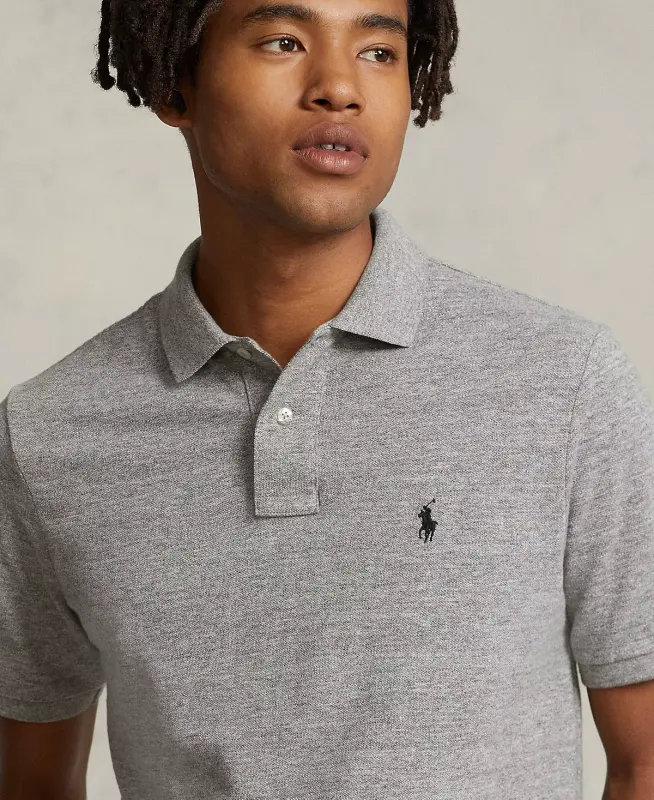 Men's Classic-Fit Mesh Polo-Canterbury Heather - 3