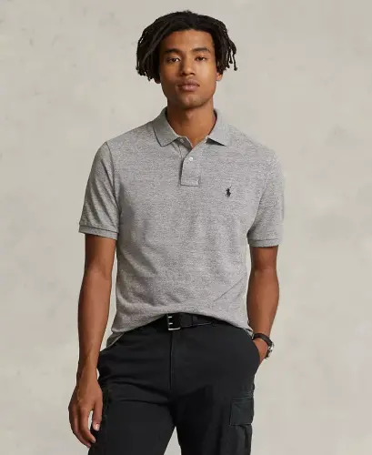 Men's Classic-Fit Mesh Polo-Canterbury Heather 