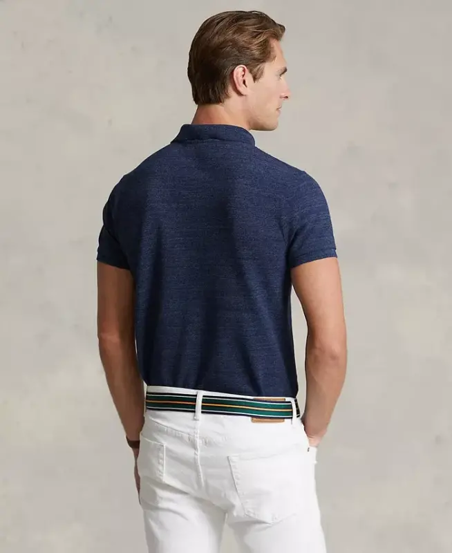 Men's Classic-Fit Mesh Polo-Classic Royal Heather - 4