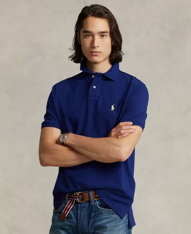 Men's Classic-Fit Mesh Polo-Fall Royal - POLO RALPH LAUREN